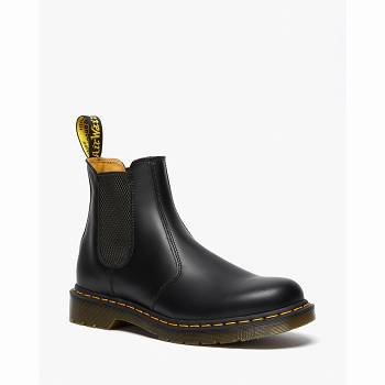 Dr Martens Férfi 2976 Yellow Stitch Smooth Bőr Chelsea Csizma Fekete